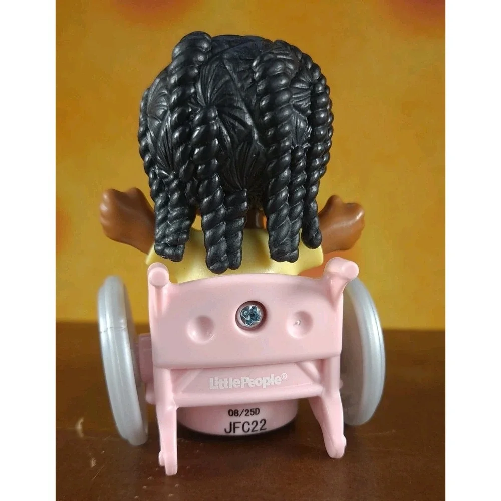 Fisher Price Little People African American Girl In Pink Wheelchair 2021